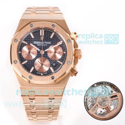 Luxury Clone Audemars Piguet Royal Oak Rose Gold Cal.4401 Chronograph 41mm Watch 